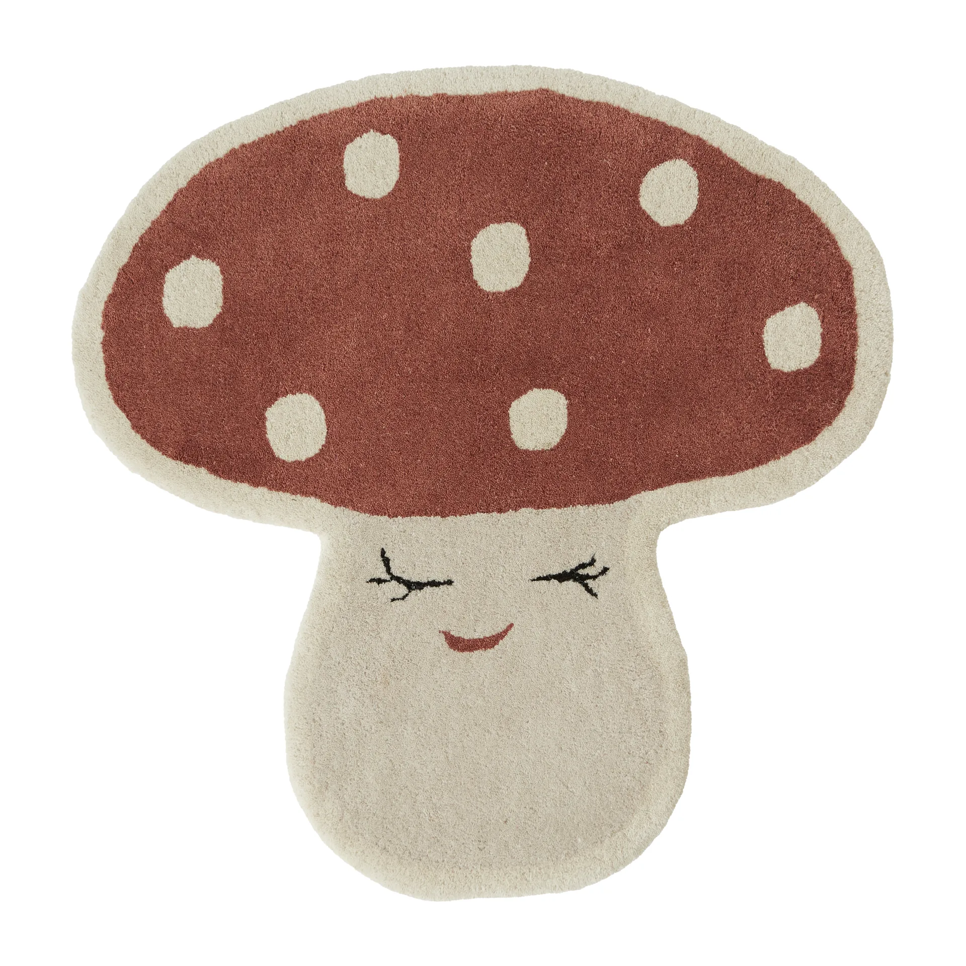 Malle mushroom rug 75x77 cm, Red OYOY