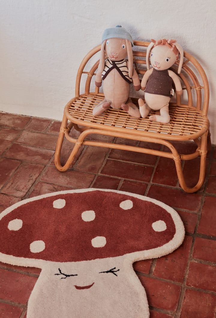Malle mushroom rug 75x77 cm, Red OYOY