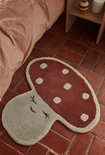Malle mushroom rug 75x77 cm - Red - OYOY