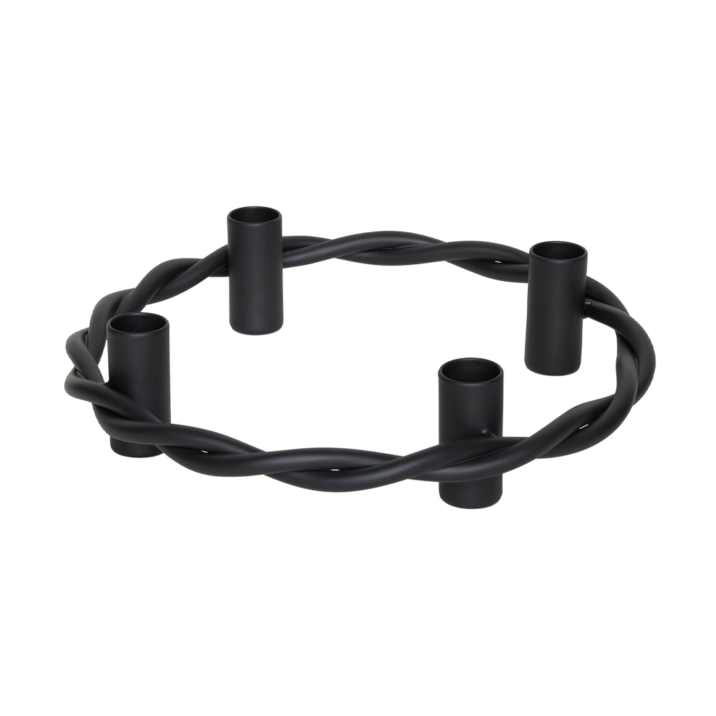 OYOY Mellow Advent Candle Holder Gunmetal | Scandinavian Design | Black