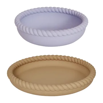 Mellow plate and bowl - Light Rubber-Lavender - OYOY