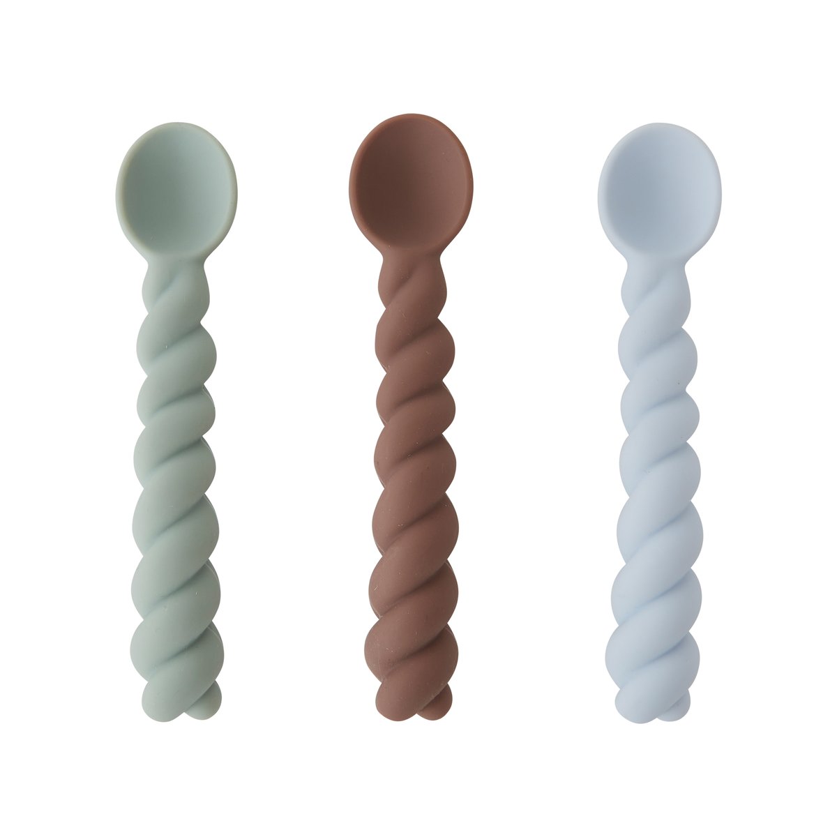 OYOY Mellow spoon 3-pack Dusty Blue-taupe-pale mint