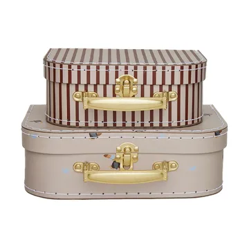 Mini toucan & stripes suitcase set - Clay - OYOY