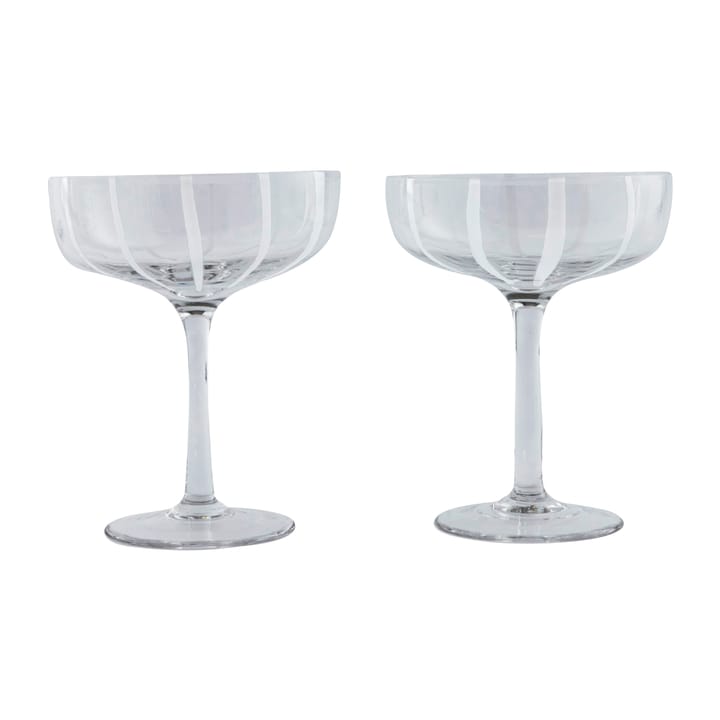 Mizu coupe champagne glass 2-pack - Clear - OYOY