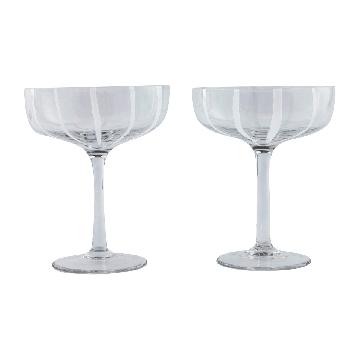 OYOY Mizu coupe champagne glass 2-pack Clear | Scandinavian Design | Champagne glasses | Transparent