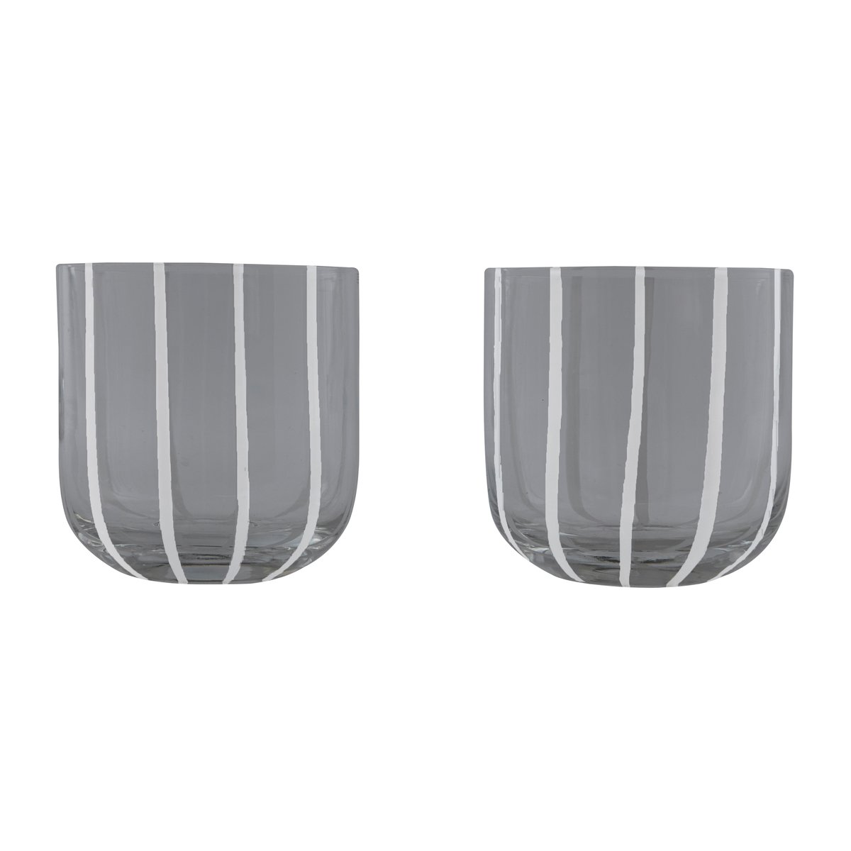 OYOY Mizu drinking glass 2-pack Grey-white | Scandinavian Design | Drinking glasses & tumblers | Grey