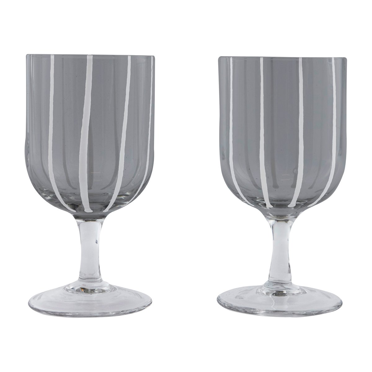 OYOY Mizu wine glass 2-pack Grey-white | Scandinavian Design | Wine glasses | Grey