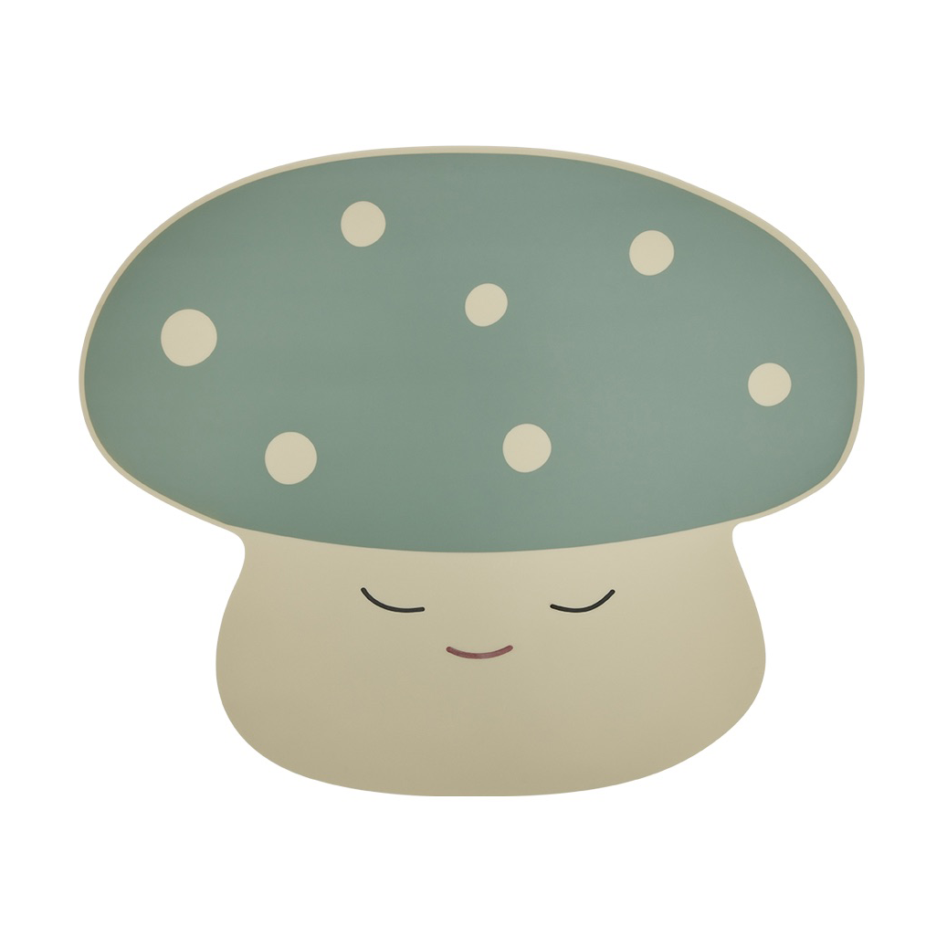 OYOY Mushroom placemat Off white-Pale green | Scandinavian Design | Placemats | White