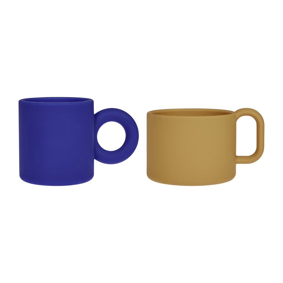 OYOY Nomu children"s cup 2 pieces Optic Blue-Light Rubber