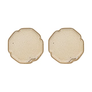 OYOY Nori dessert plate 13x15 cm 2-pack Latte