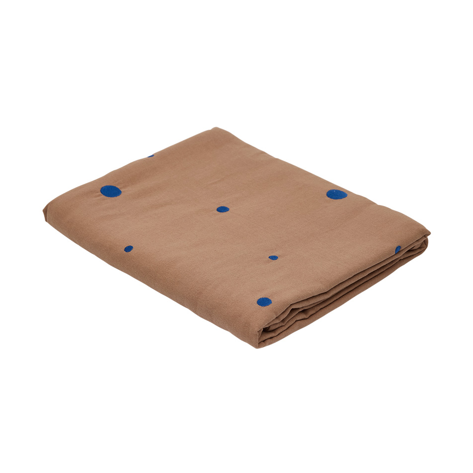 OYOY Nori tablecloth 140x200 cm Terracotta-optic blue