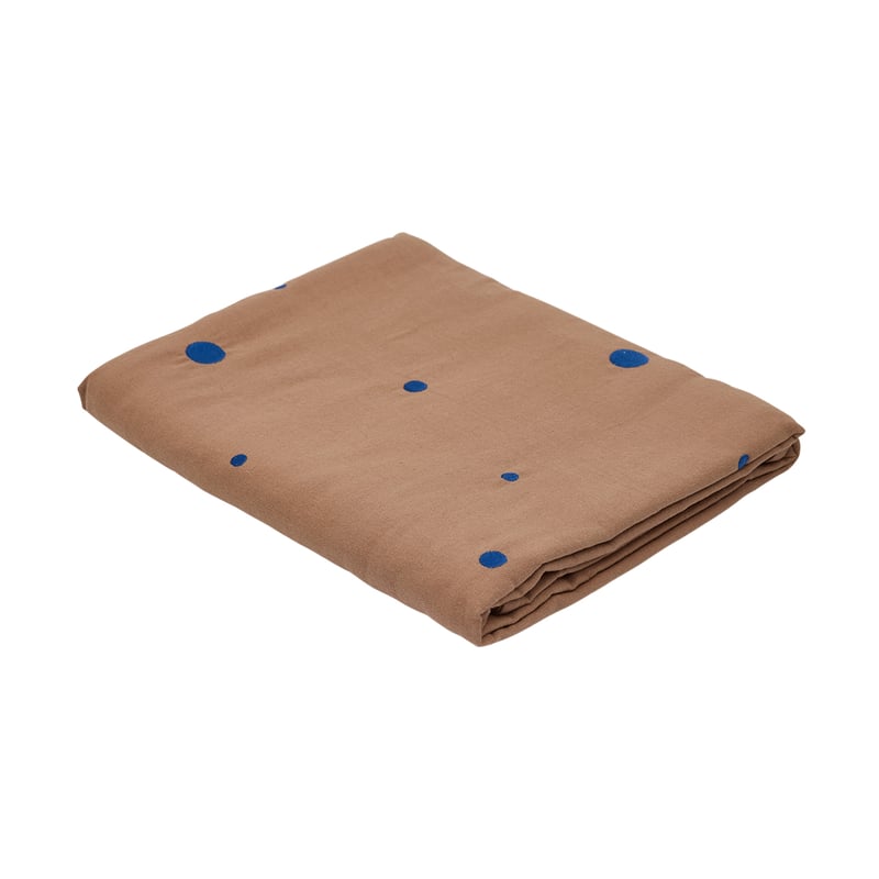 OYOY Nori tablecloth 140x260 cm Terracotta-optic blue