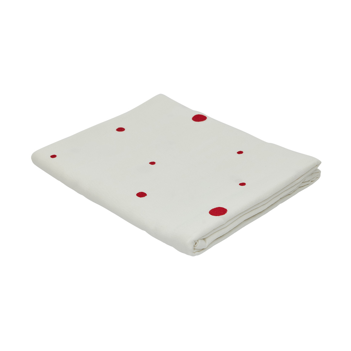 OYOY Nori tablecloth 140x260 cm White-cherry red