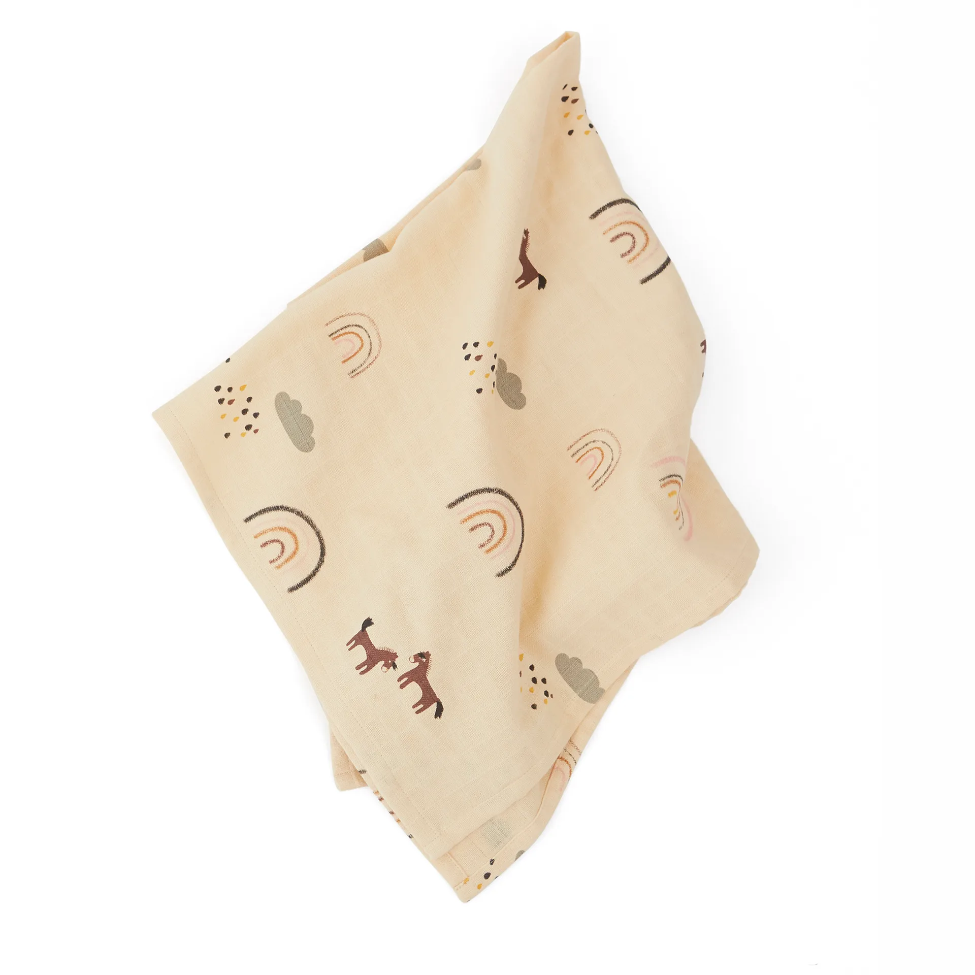 OYOY Mini Muslin Square towel/filt 3-pack, Rainbow OYOY