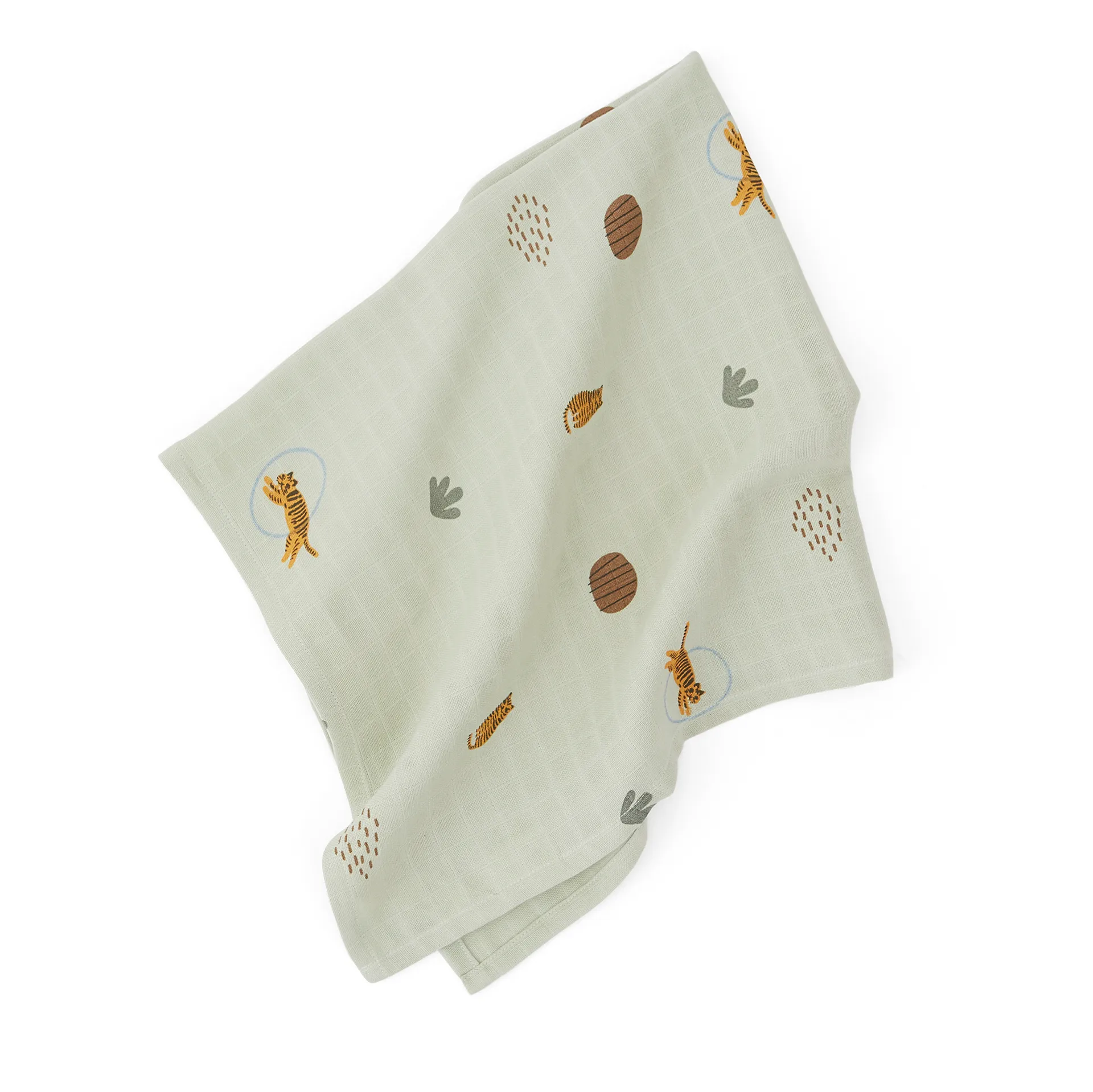 OYOY Mini Muslin Square towel/filt 3-pack, Tiger OYOY
