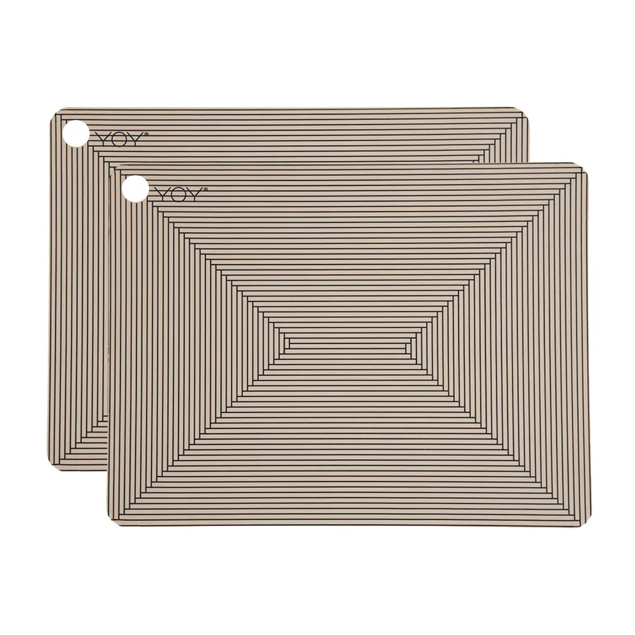 OYOY placemats with print 2-pack, Clay OYOY