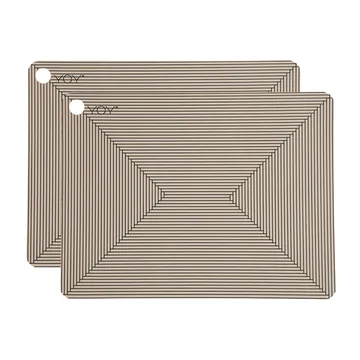 OYOY placemats with print 2-pack - Clay - OYOY