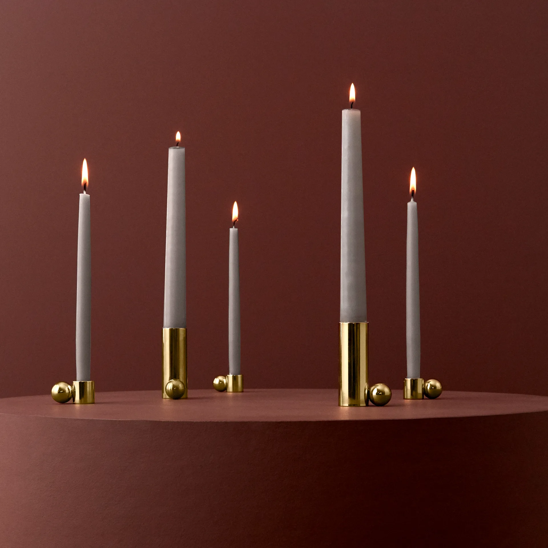 Palloa candle high, Brass OYOY
