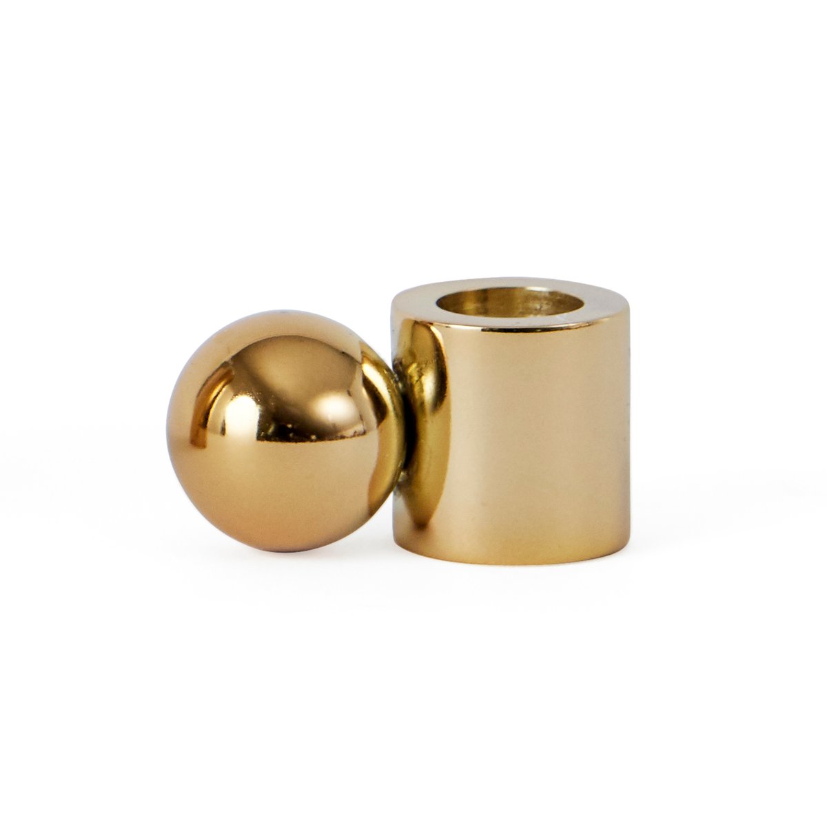 OYOY Palloa candle small Brass | Scandinavian Design | Candle holders | Gold-coloured