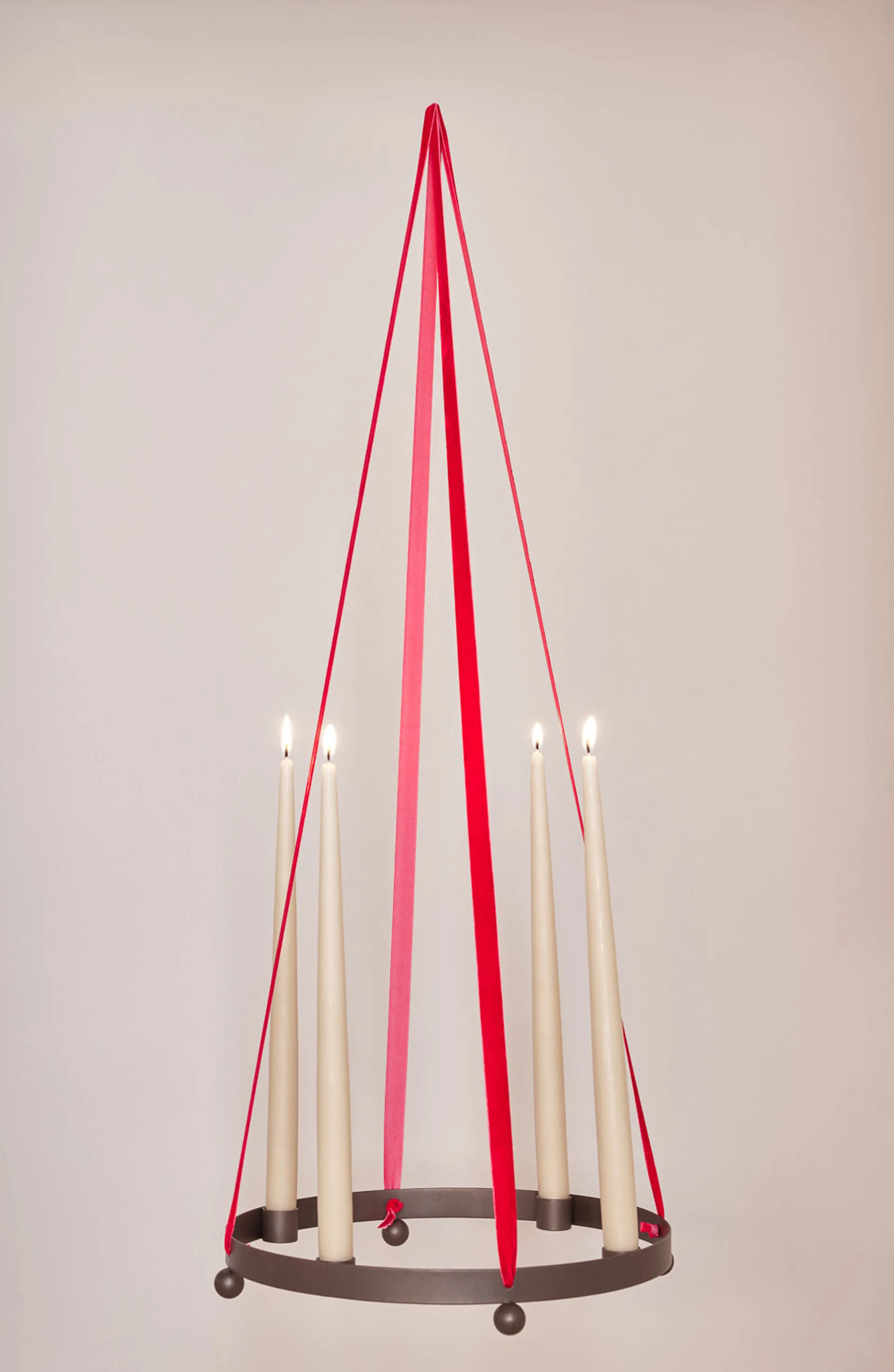 Pearl advent candle Ø36 cm, Browned brass OYOY