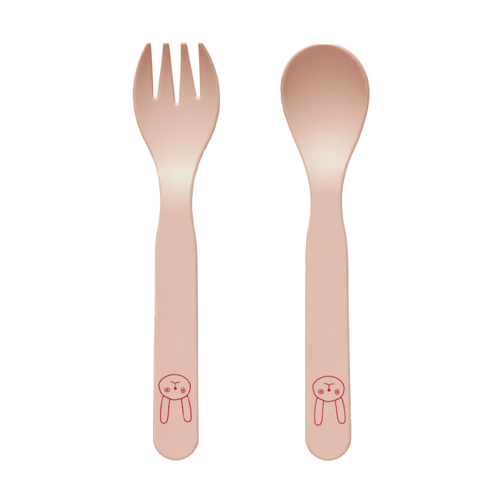 OYOY Pullo children's cutlery set Rose | Scandinavian Design | Cutlery sets | Pink