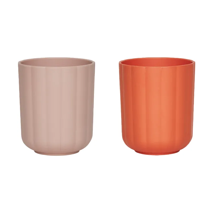 OYOY Pullo cup 2-pack Rose-apricot | Scandinavian Design | Coffee cups | Pink