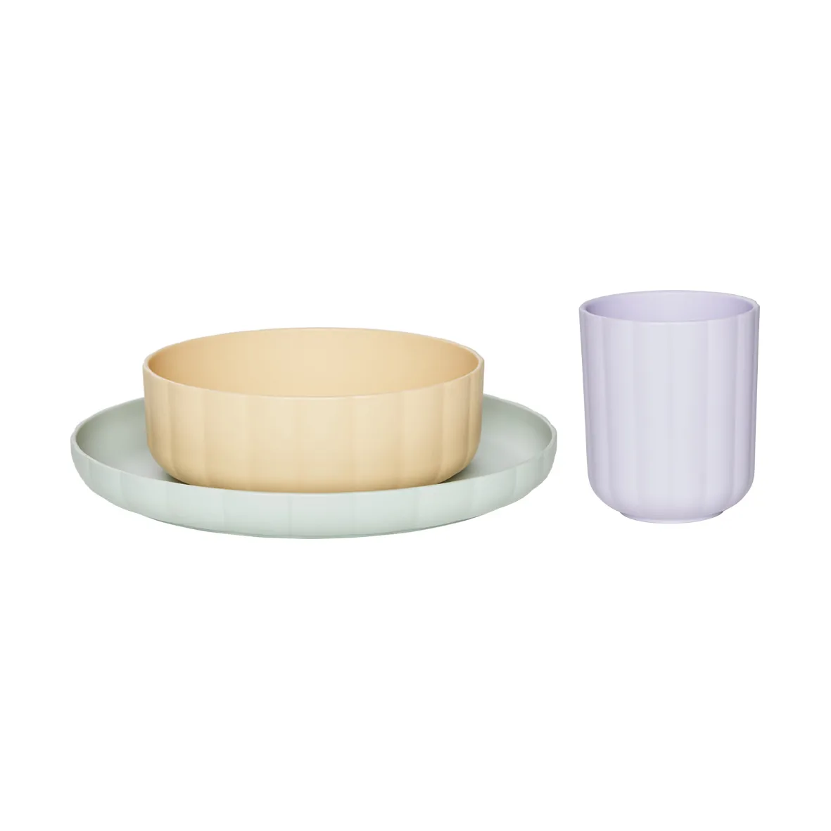 OYOY Pullo serving set 3 parts Pale mint-vanilla-lavender