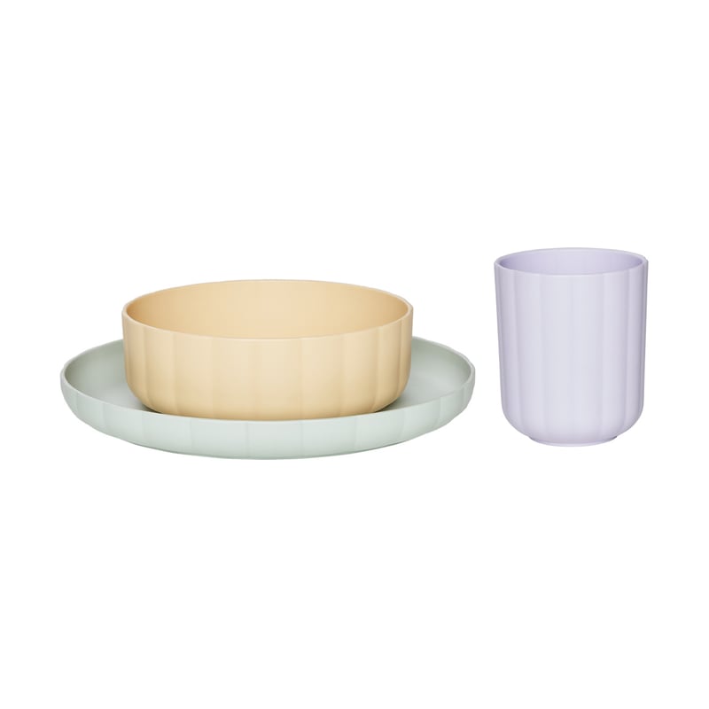 OYOY Pullo serving set 3 parts Pale mint-vanilla-lavender