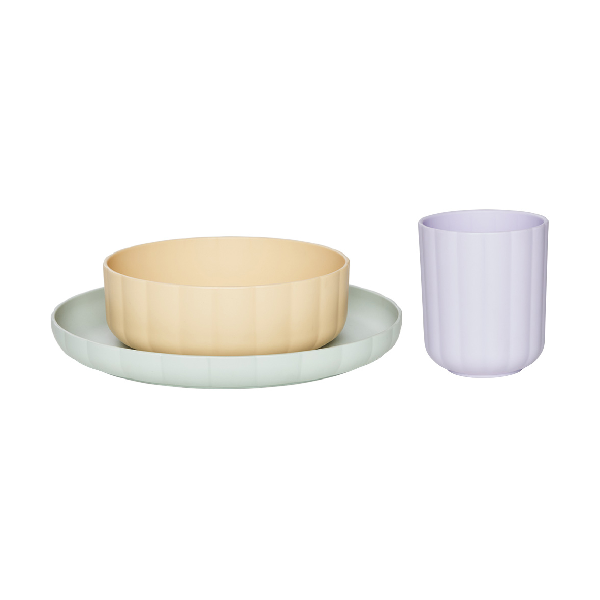 OYOY Pullo serving set 3 parts Pale mint-vanilla-lavender