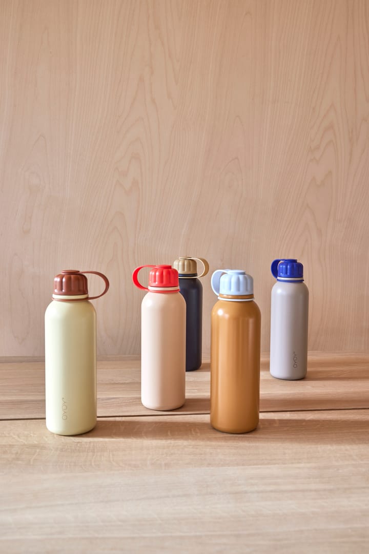 Pullo water bottle 52 cl - Anthracite-Camel - OYOY
