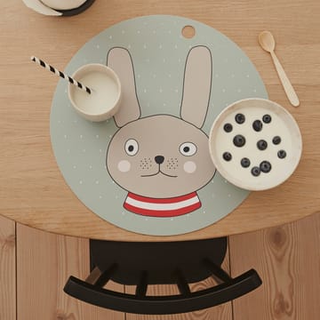 Rabbit placemat - Minty - OYOY