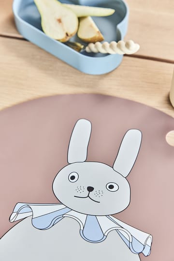 Rabbit Pompom placemat Ø39 cm - Clay - OYOY