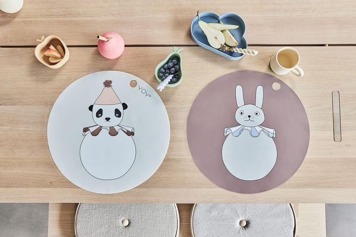 Rabbit Pompom placemat Ø39 cm, Clay OYOY