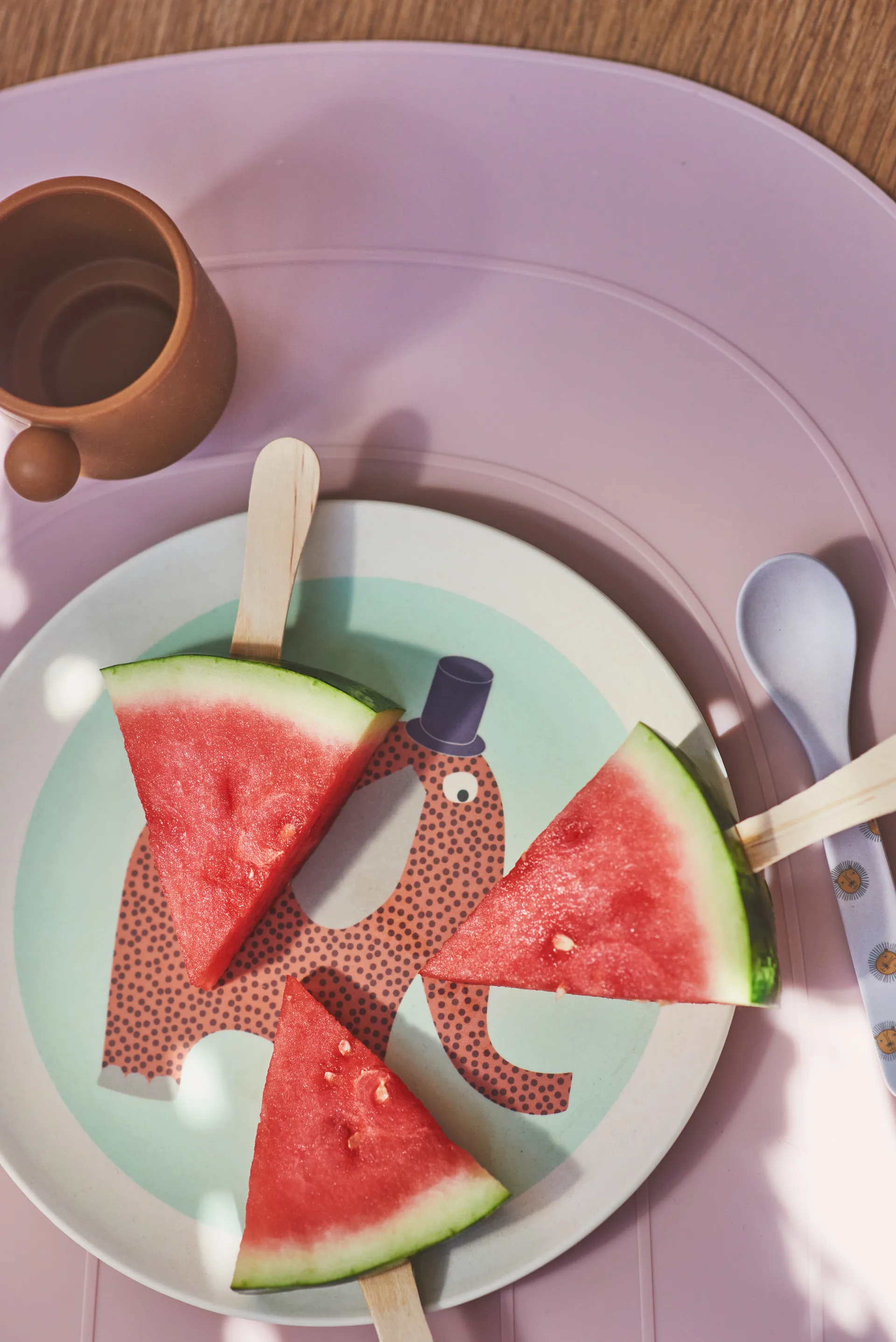 Rainbow placemat, Rose OYOY