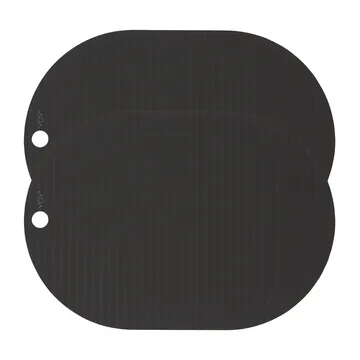 Ribbo placemat 2-pack - Black - OYOY