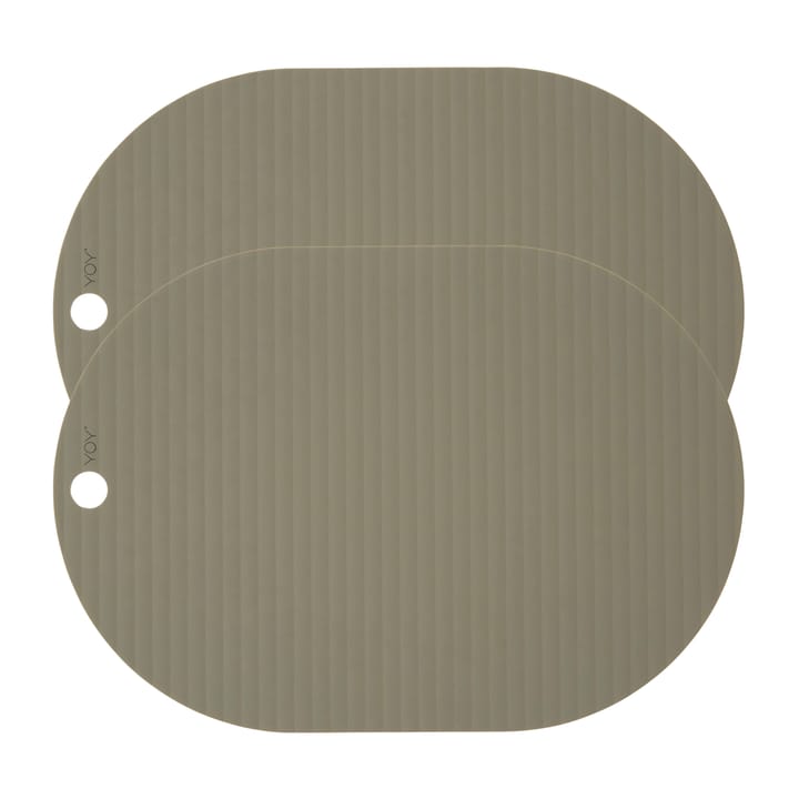 Ribbo placemat 2-pack, Olive OYOY