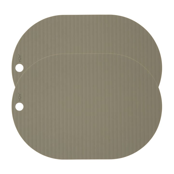 Ribbo placemat 2-pack - Olive - OYOY