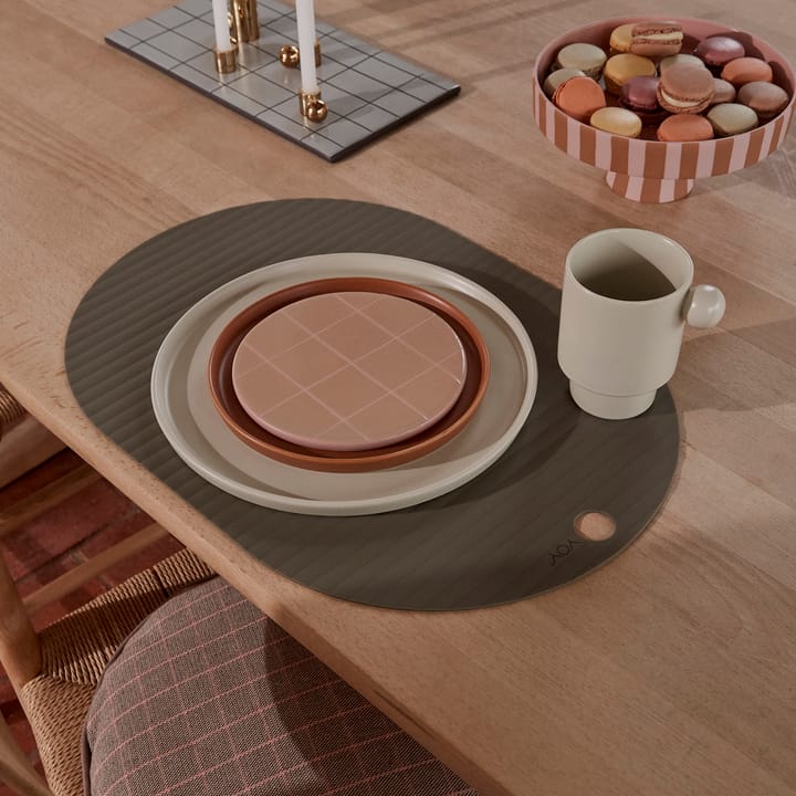Ribbo placemat 2-pack, Olive OYOY