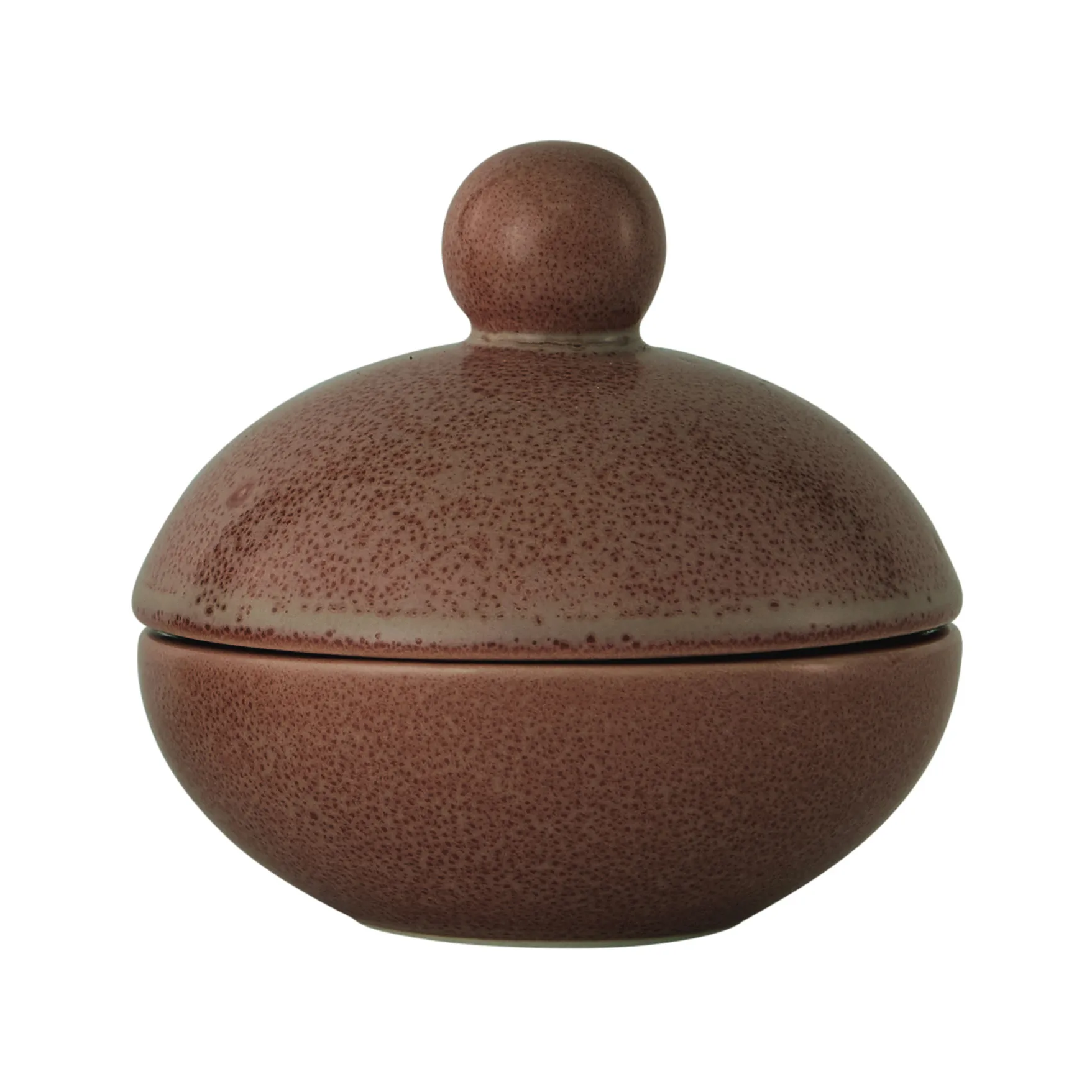 Saga Bonbonniere bowl with lid low Ø8 cm, chocolate OYOY