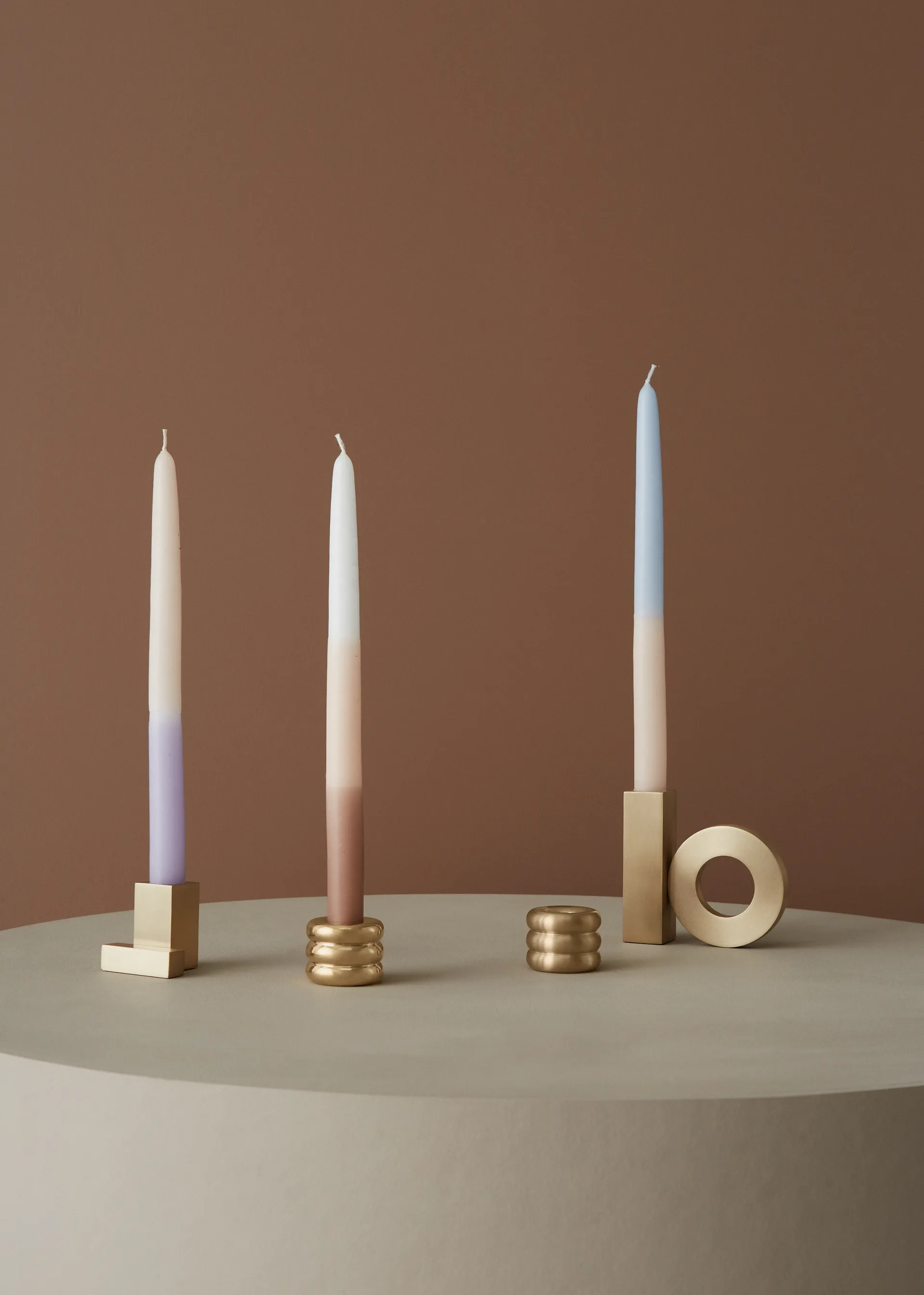 Savi candle sticks 3 cm, brass OYOY