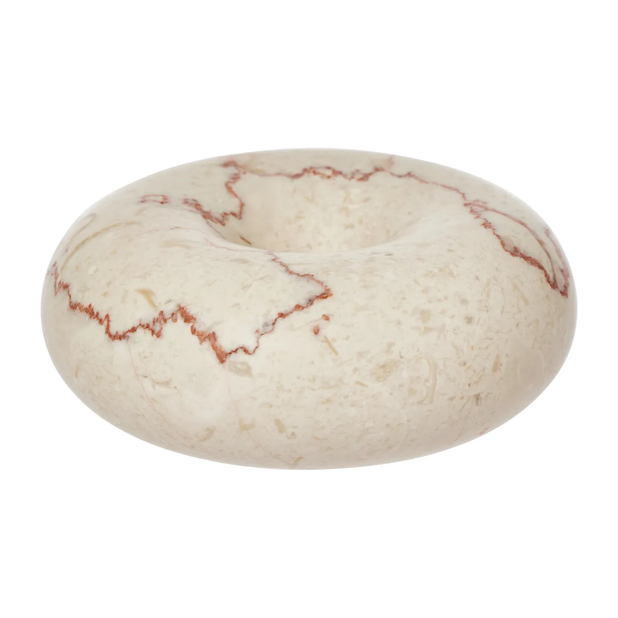 OYOY Savi marble candle sticks small 4 cm off white