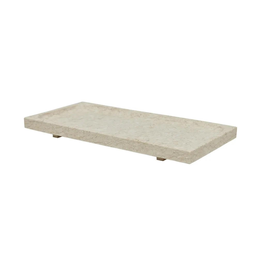 OYOY Savi marble tray 14x30 cm Beige | Scandinavian Design | Trays | Beige