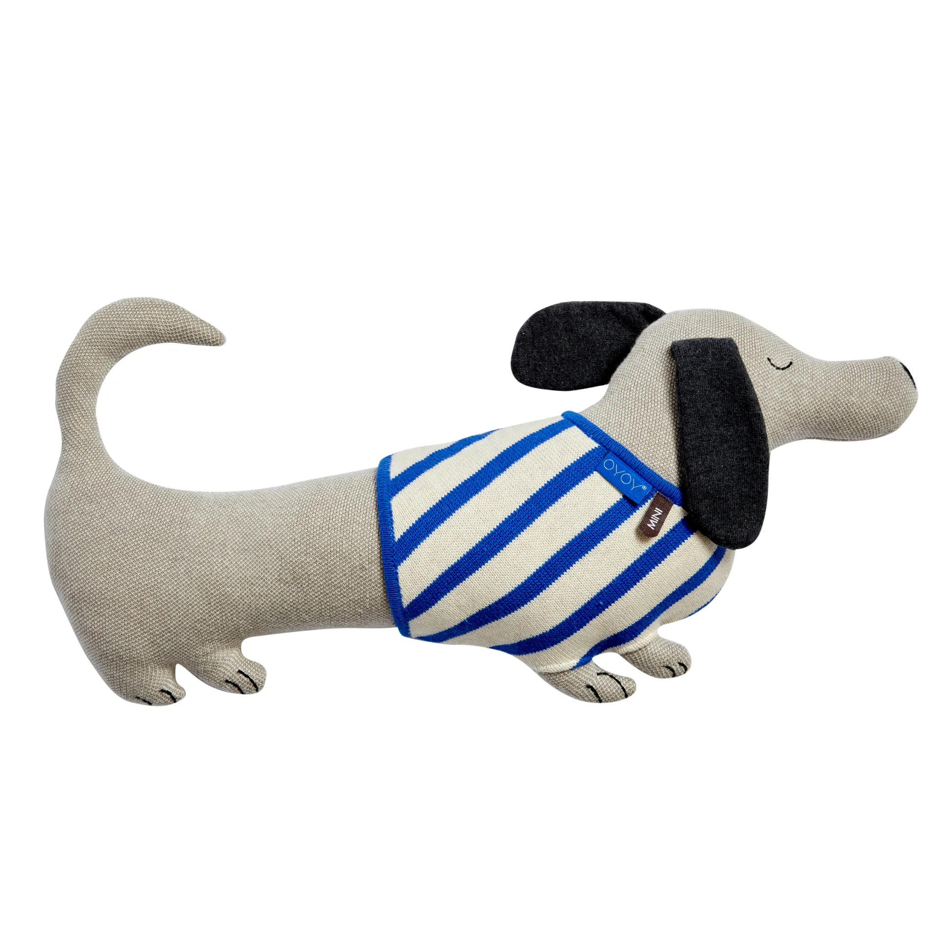 Slinkii stuffed animal, grey-blue OYOY