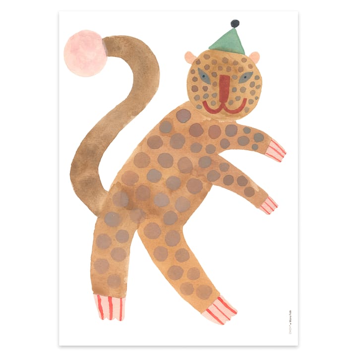 Standing Leopard Elvis poster 50x70 cm, multi OYOY