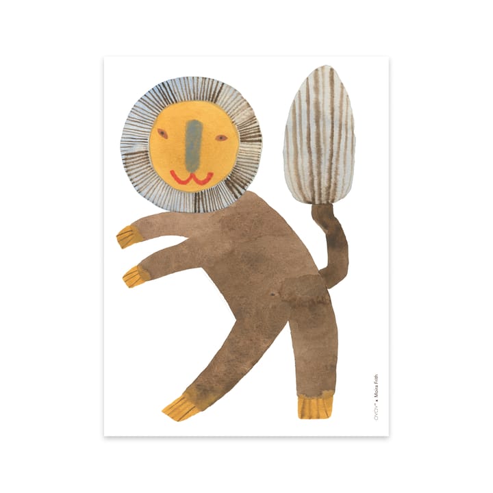 Standing Lion poster 30x40 cm, multi OYOY