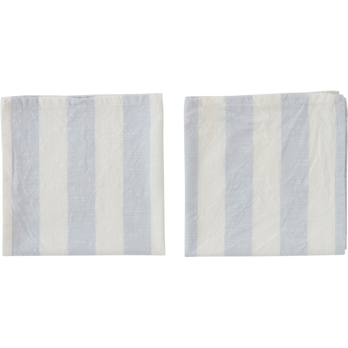 OYOY Striped napkin 45x45 cm 2-pack Ice Blue | Scandinavian Design | Linen & cotton napkins | Blue