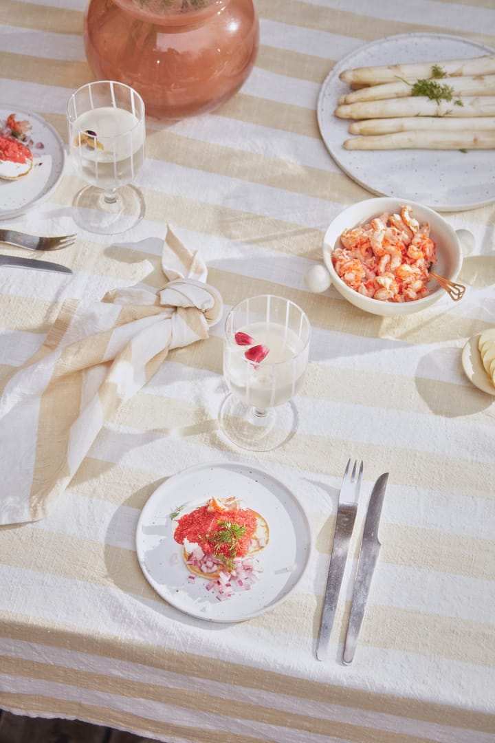 Striped tablecloth 140x200 cm - Vanilla - OYOY