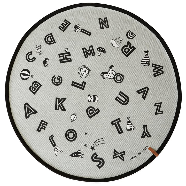 The alphabet rug  Ø120 cm - Grey - OYOY