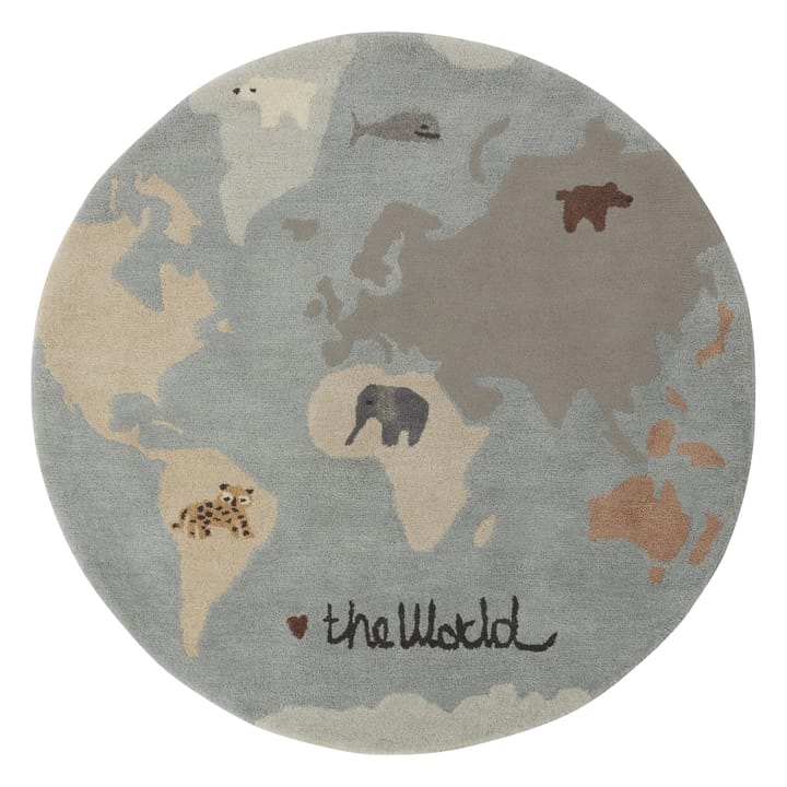 The World children's rug  Ø120 cm - multi - OYOY
