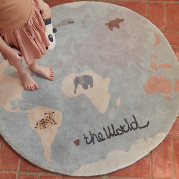 The World children's rug  Ø120 cm - multi - OYOY